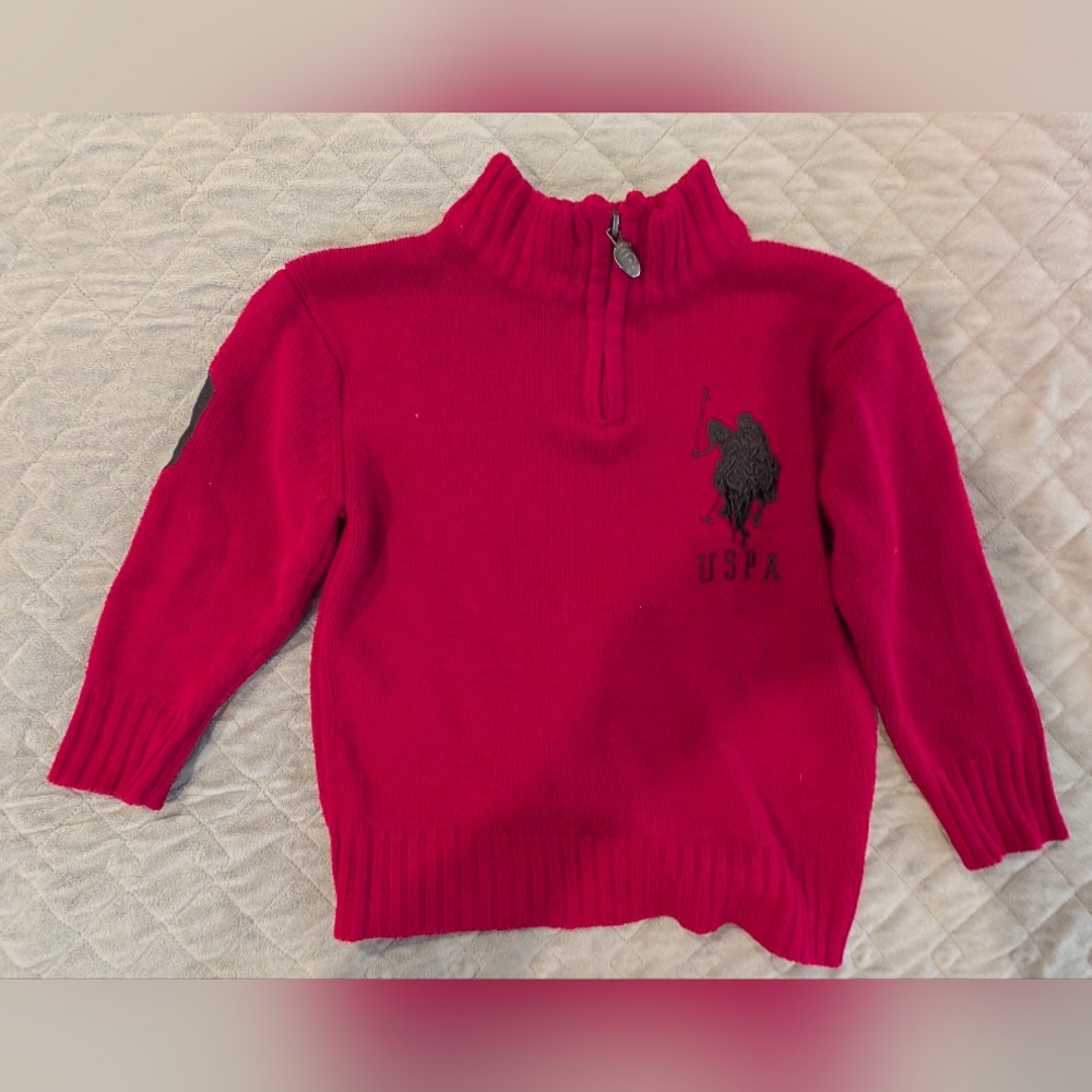 U.S. Polo Assn. Kids Size 4 Red Kids Sweater